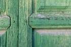 Albaicin, Province of Granada, Andalusia, Spain. Peeling green paint on an old wooden door. Art Print